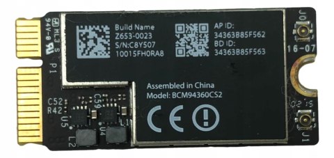 KARTA WI-FI APPLE MACBOOK AIR A1466 | BCM94360CS2 KARTA WI-FI APPLE MACBOOK AIR A1466 | BCM94360CS2