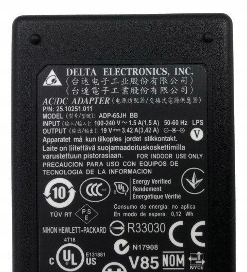 ORYG. ZASILACZ DELTA 65W 19V - 3.42A 5.5/1.7 ORYG. ZASILACZ DELTA 65W 19V - 3.42A 5.5/1.7
