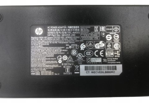 ORYG. ZASILACZ HP 180W 19.5V - 9.23A BLUE TIP ORYG. ZASILACZ HP 180W 19.5V - 9.23A BLUE TIP