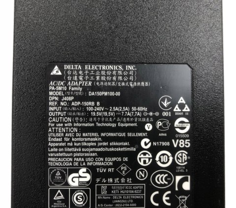 ORYGINALNY ZASILACZ DELTA 150W 19.5V - 7.7A 4.5/3.0 ORYGINALNY ZASILACZ DELTA 150W 19.5V - 7.7A 4.5/3.0