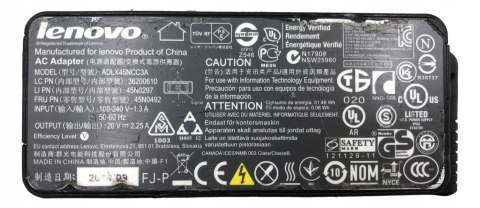 ORYGINALNY ZASILACZ LENOVO 45W 20V - 2.25 SLIM TIP ORYGINALNY ZASILACZ LENOVO 45W 20V - 2.25 SLIM TIP