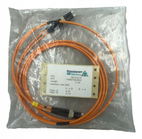 Rosenberger Duplex LC-LC 50/125µ FRNC - LSZH 2M | 087A2018 2m Rosenberger Duplex LC-LC 50/125µ FRNC - LSZH 2M | 087A2018 2m