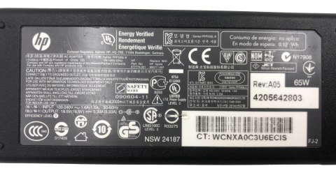ORYGINALNY ZASILACZ HP, Compaq 65W 19.5V - 3.33A 7.4/5.0 ORYGINALNY ZASILACZ HP, Compaq 65W 19.5V - 3.33A 7.4/5.0