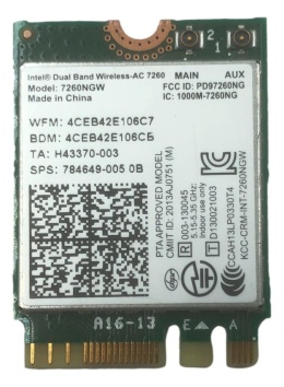 MODUŁ WI-FI INTEL DUAL BAND WIRELESS-AC 7260 | 7260NGW