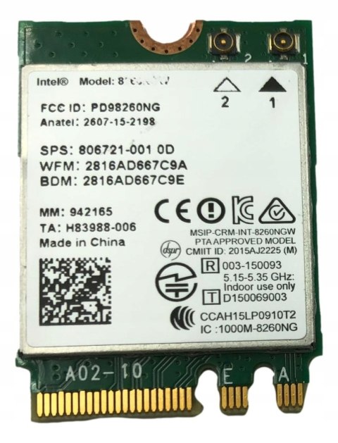 KARTA WI-FI INTEL 8260NGW FUJITSU LIFEBOOK S936