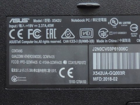 KIESZEŃ DYSKU ASUS X542U KIESZEŃ DYSKU ASUS X542U