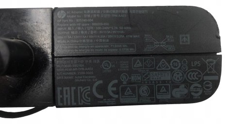 ORYG. ZASILACZ HP 65W 20V - 3.25A USB-C ORYG. ZASILACZ HP 65W 20V - 3.25A USB-C