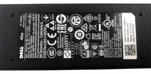 ORYGINALNY ZASILACZ DELL 45W 19.5V - 2.31A 4.5/3.0 ORYGINALNY ZASILACZ DELL 45W 19.5V - 2.31A 4.5/3.0
