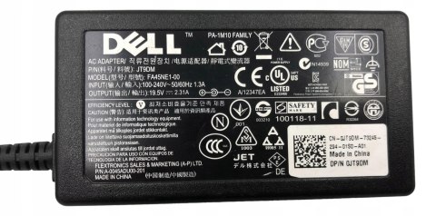 ORYGINALNY ZASILACZ DELL 45W 19.5V - 2.31A 4.5/3.0 ORYGINALNY ZASILACZ DELL 45W 19.5V - 2.31A 4.5/3.0