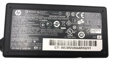 ORYGINALNY ZASILACZ HP, Compaq 45W 19.5V - 2.31A 7.4/5.0 ORYGINALNY ZASILACZ HP, Compaq 45W 19.5V - 2.31A 7.4/5.0