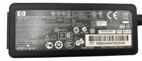 ORYG. ZASILACZ HP 40W 19.5V - 2.05V 4.8/1.7 ORYG. ZASILACZ HP 40W 19.5V - 2.05V 4.8/1.7